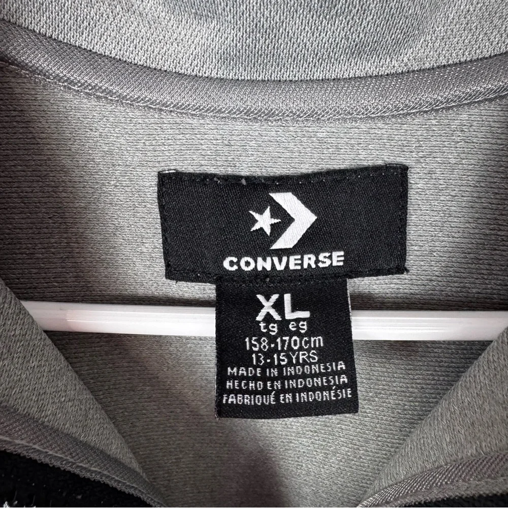 Converse Gray and Black Color Block Youth‎ Hoodie (A1-49)
